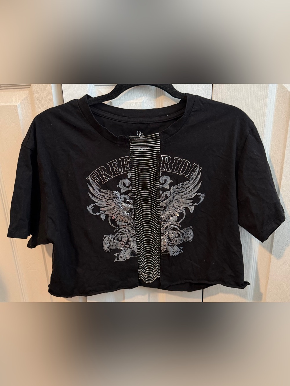 Organic Generation Y2K Grunge Motorcycle Chain Crop Top